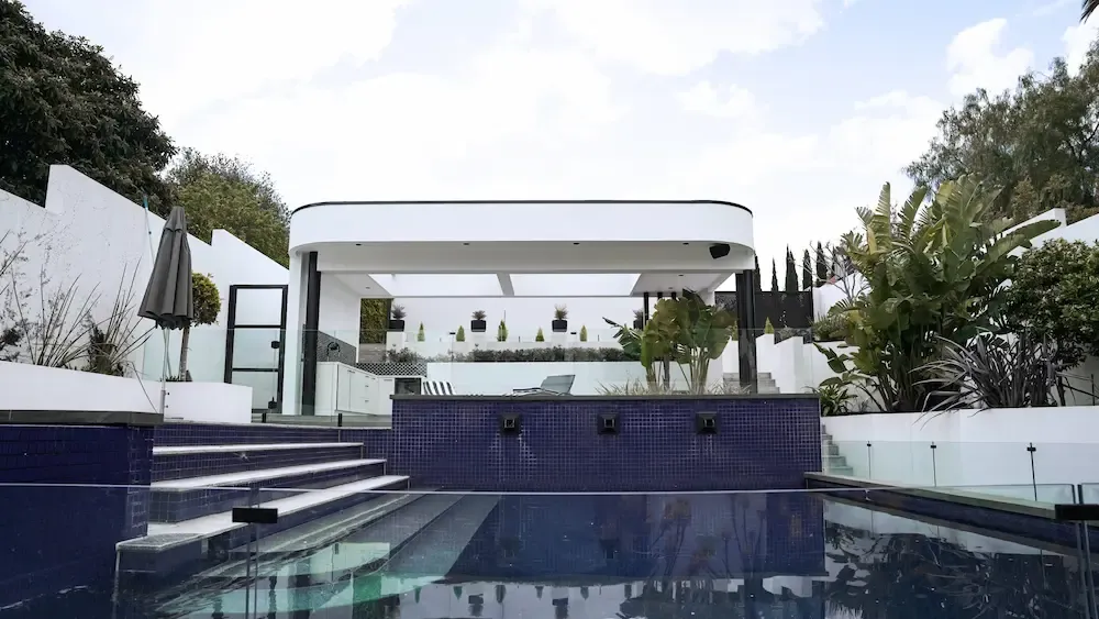 Modern pool with stylish architecture.