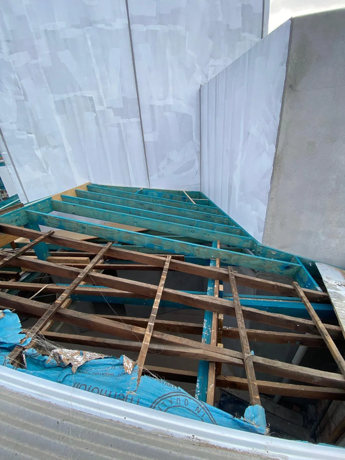Structural roof alteration on a heritage building, Alphington