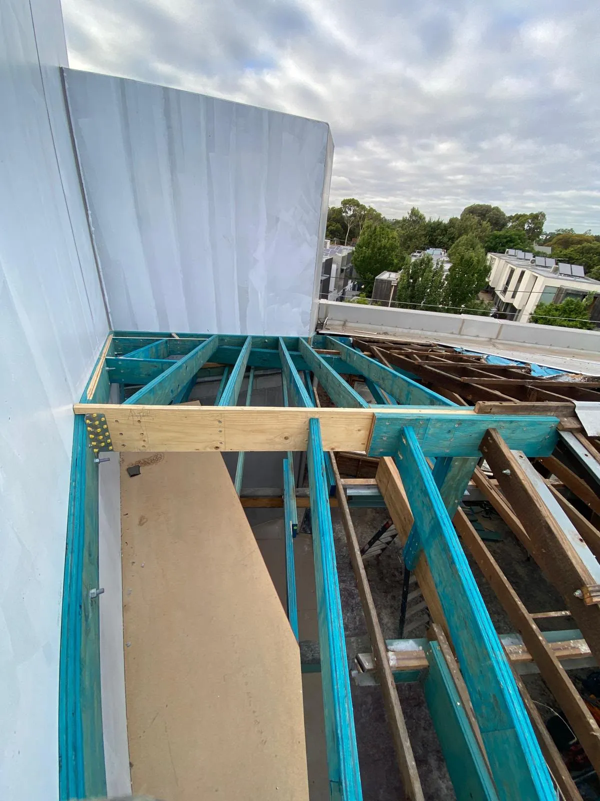 Structural roof alteration on a heritage building, Alphington