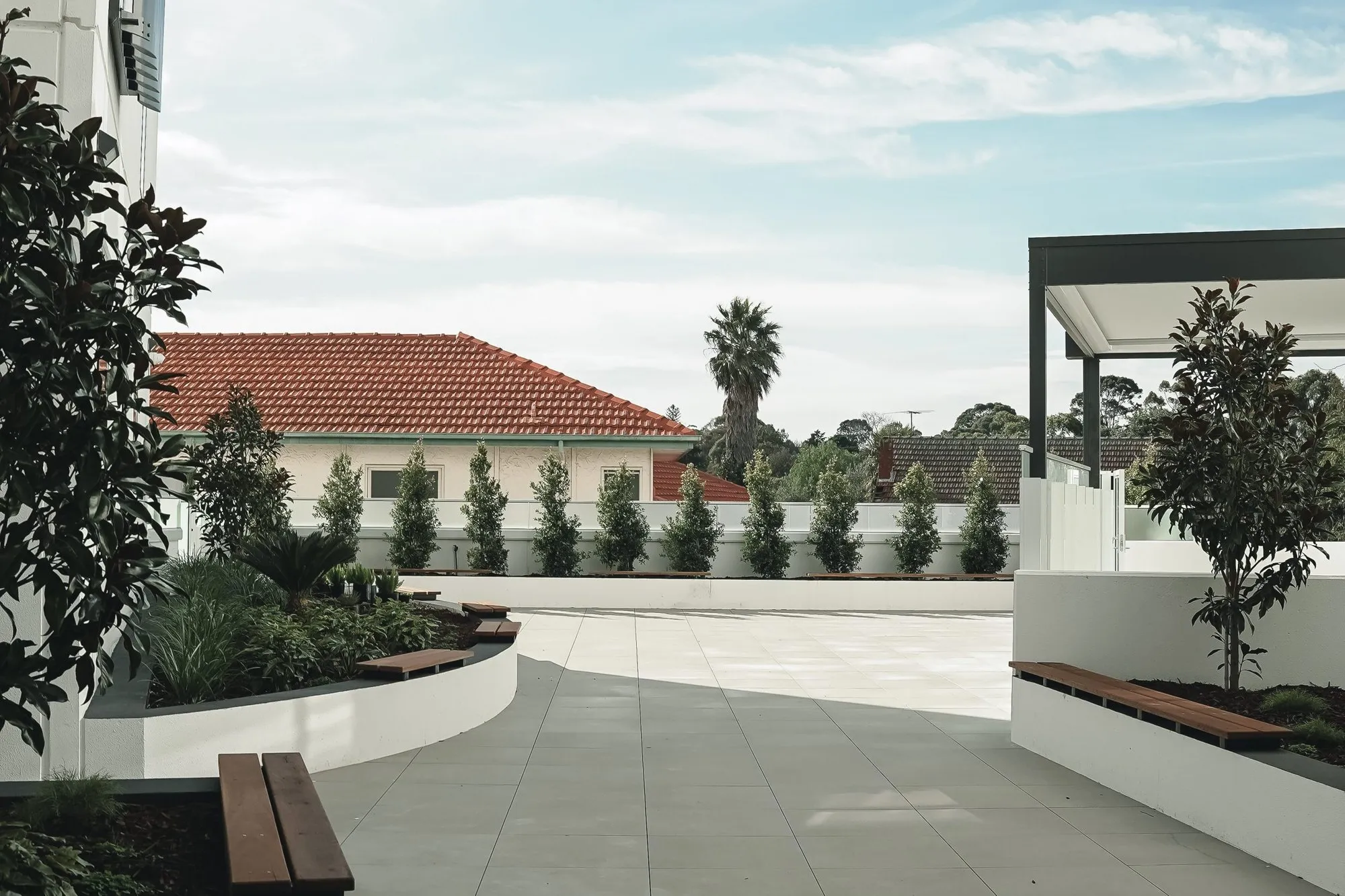 Completed rear extension and courtyard, Melbourne