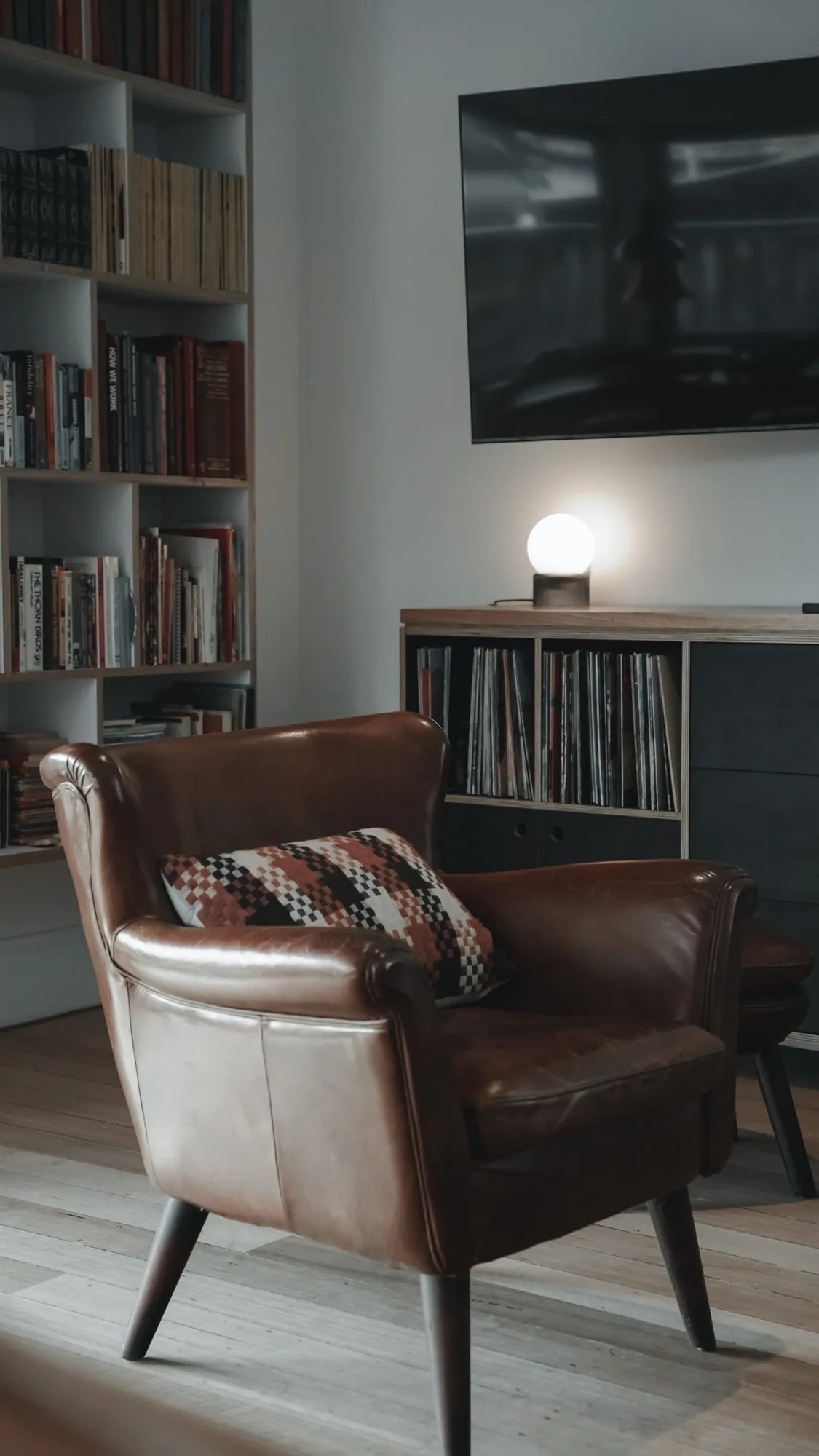 Warm living room in a completed McDowell renovation