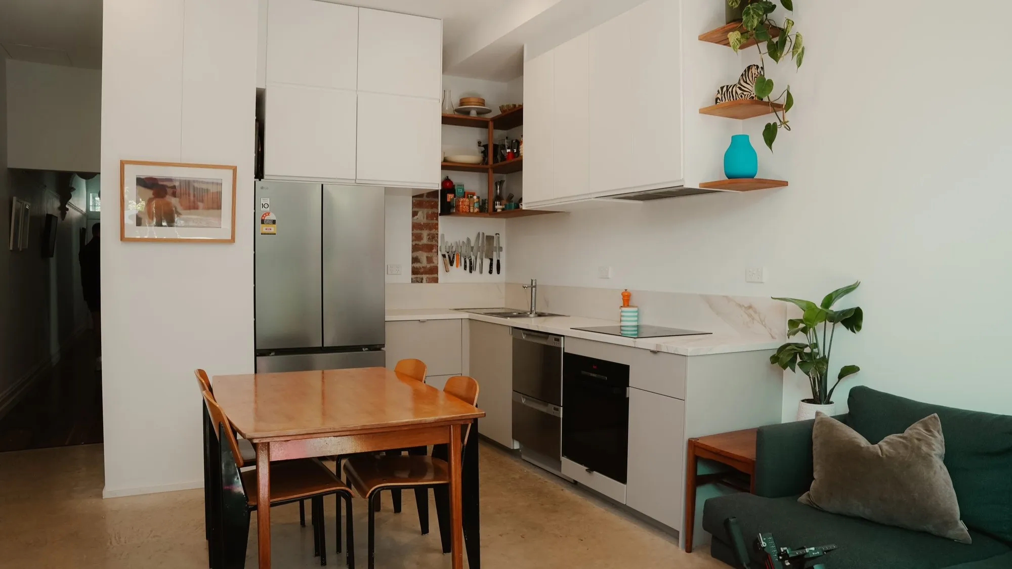 Finished kitchen in daily use