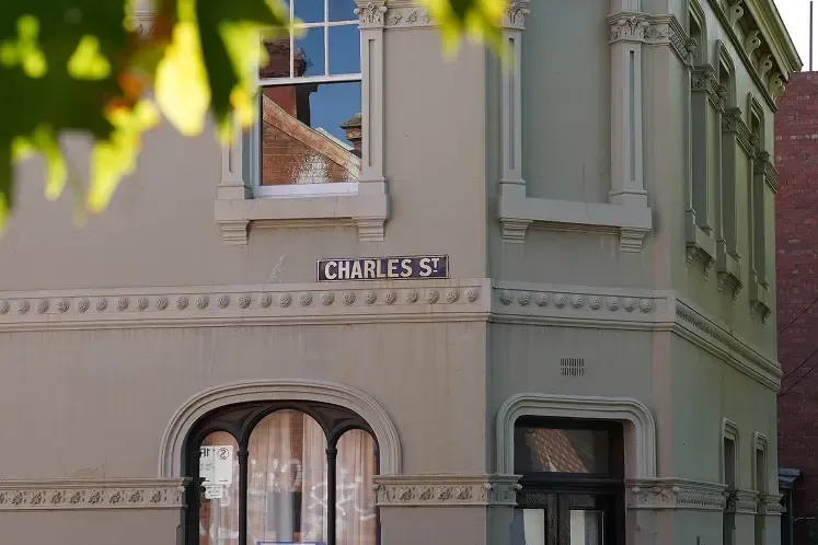 Street view of heritage building